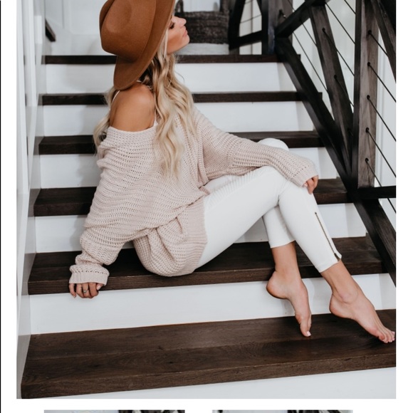 SLYVIA V Neck Oversized Sweater - Picture 6 of 8